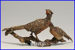 Antique Viennese Bronze Pheasant couple