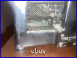 Antique Vintage 1920s UNDERWOOD TYPEWRITER NO. 5 Still Works With Ink Ribbon