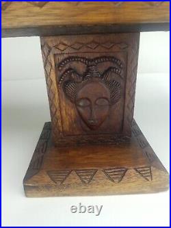 Antique/Vintage African Mancala Hand Carved Gameboard Warrior Queen Princess 19