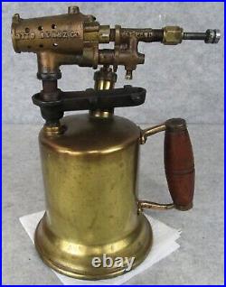 Antique Vintage Brass Gasoline Otto Bernz Blow Torch Garage Man Cave Display