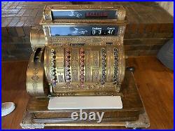Antique Vintage Brass National Cash Register Model 452