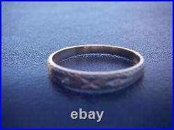 Antique Vintage Collectible Old 14k Yellow Gold Diamond Stone Ring Band Style