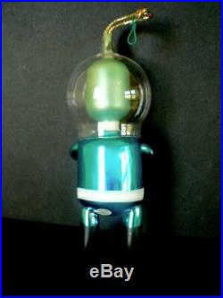 Antique Vintage De Carlini Italy Spaceman Astronaut Alien Glass Ornament