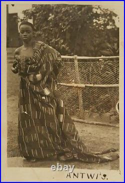 Antique Vintage Early African Dress Textile Ghana Artistic Gold Coast Rppc Photo