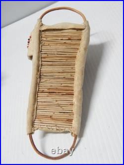 Antique / Vintage Jicarilla Apache Baby Basket Toy Sized Cradleboard Xtra Nice