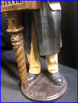 Antique/Vintage Man with Organ Grinder & Monkey Extremely Rare 25 Tall