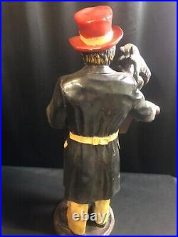 Antique/Vintage Man with Organ Grinder & Monkey Extremely Rare 25 Tall