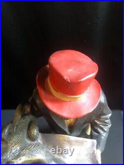 Antique/Vintage Man with Organ Grinder & Monkey Extremely Rare 25 Tall