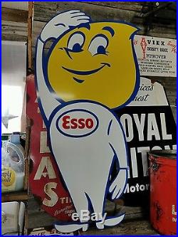 Antique Vintage Old Look Esso Oil Drop Sign 42inches