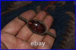 Antique Vintage Old Natural Baltic Amber Brooch in Good Condition