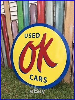 Antique Vintage Old Style Ok Used Cars Sign