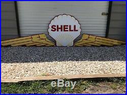 Antique Vintage Old Style Shell Aero Wings Aircraft Sign 13 Foot