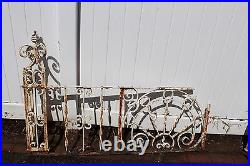 Antique Vintage Ornate Wrought Iron Fence American circa 1900s 100% original