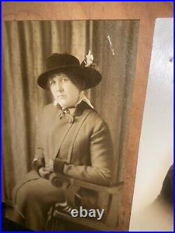 Antique Vintage RPPC Real Photo Postcard Young Woman Posing 2 Cards