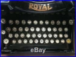 Antique Vintage Royal Model 10 Typewriter withBeveled Glass Sides x-941859