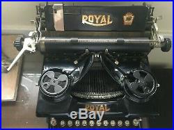 Antique Vintage Royal Model 10 Typewriter withBeveled Glass Sides x-941859