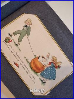Antique Vintage Thanksgiving Postcard Album 50+ PC Blank & Stamped