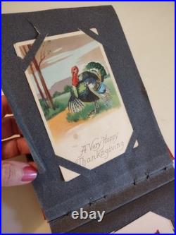 Antique Vintage Thanksgiving Postcard Album 50+ PC Blank & Stamped