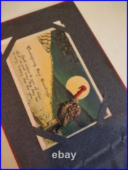 Antique Vintage Thanksgiving Postcard Album 50+ PC Blank & Stamped