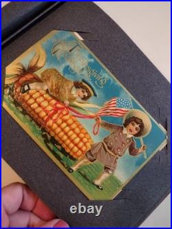 Antique Vintage Thanksgiving Postcard Album 50+ PC Blank & Stamped