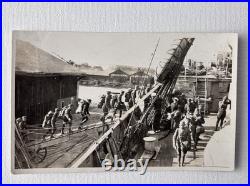 Antique WWI Era RPPC Lot US Military Troops Boarding Transport Ship In France
