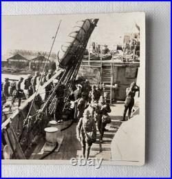 Antique WWI Era RPPC Lot US Military Troops Boarding Transport Ship In France