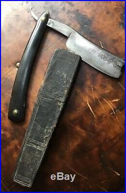 Antique Wade And Butcher For Barber Use Straight Razor 1800's with original box
