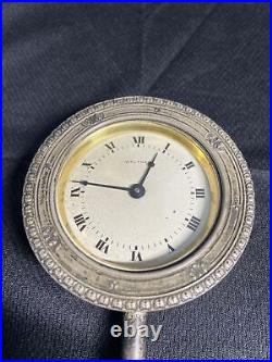 Antique Waltham Watch Co. 8 Days Stem Car Clock C. 1920 Model 1910 37s 7j Works