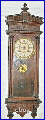Antique Waterbury Halifax Oak wall clock 1893