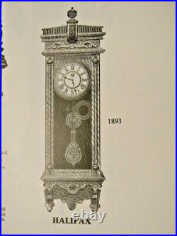 Antique Waterbury Halifax Oak wall clock 1893