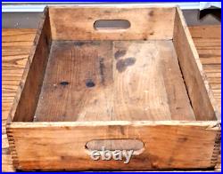 Antique White House Bakeries Inc Wood Bread Crate Advertising Box Dovetail 21.5