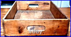 Antique White House Bakeries Inc Wood Bread Crate Advertising Box Dovetail 21.5