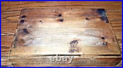 Antique White House Bakeries Inc Wood Bread Crate Advertising Box Dovetail 21.5