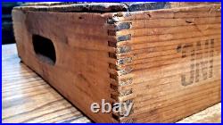 Antique White House Bakeries Inc Wood Bread Crate Advertising Box Dovetail 21.5