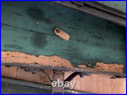 Antique Wood Storage Chest Carpenter's Tool Box Primitive Trunk With Tools