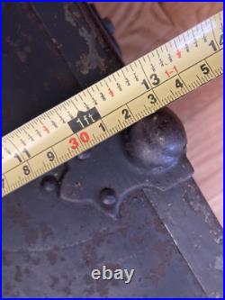 Antique Wood Storage Chest Carpenter's Tool Box Primitive Trunk With Tools