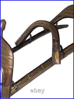 Antique Wood and Brass Dromedary Camel Saddle