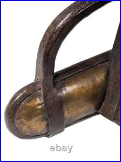 Antique Wood and Brass Dromedary Camel Saddle