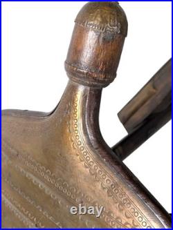 Antique Wood and Brass Dromedary Camel Saddle