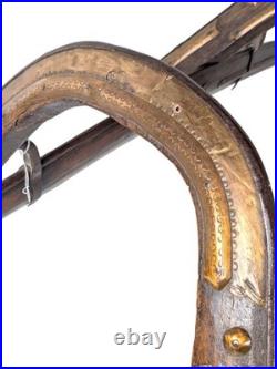 Antique Wood and Brass Dromedary Camel Saddle