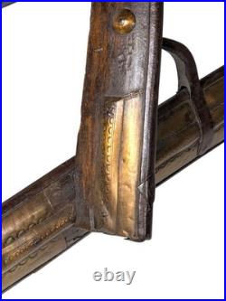 Antique Wood and Brass Dromedary Camel Saddle