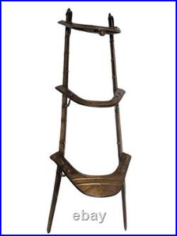 Antique Wood and Brass Dromedary Camel Saddle