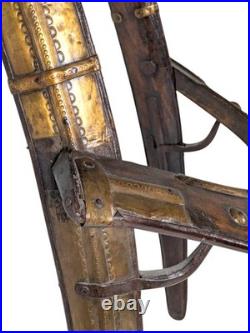 Antique Wood and Brass Dromedary Camel Saddle