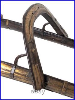 Antique Wood and Brass Dromedary Camel Saddle