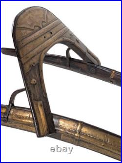 Antique Wood and Brass Dromedary Camel Saddle