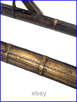 Antique Wood and Brass Dromedary Camel Saddle