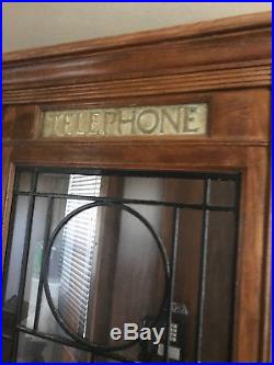 Antique Wooden Working Telephone Booth