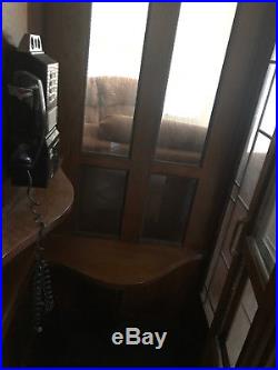 Antique Wooden Working Telephone Booth