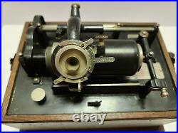 Antique Working 1898 EDISON Standard'Suitcase' Oak Wind-Up Cylinder Phonograph