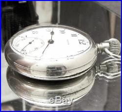 Antique Ww2 Swiss Rolex 40's Military Pocket Watch Back Up Chronometer Serviced